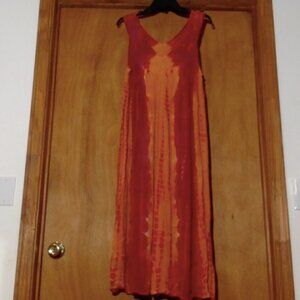 Tie Dye Dress Fuchsia & Orange